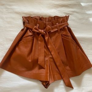 Leather shorts